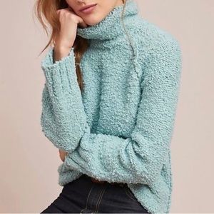 NWT Anthropologie turtleneck teal sweater